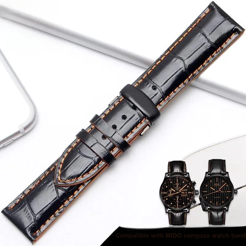 FUDIEN Watch Bands Mido Compatibility 190mm Cowhide Leather Material-3
