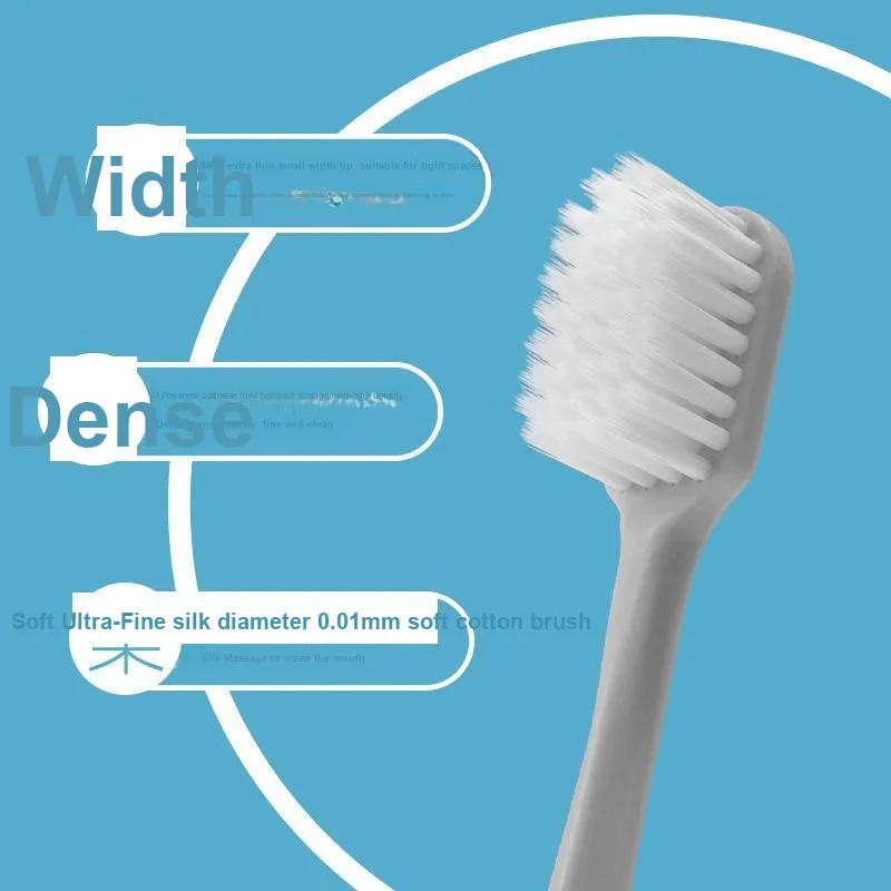 XIAONIULIXIANJI Supermarket Same Style Toothbrush Soft Bristles Pack Of 8 Thin Brush Heads-2