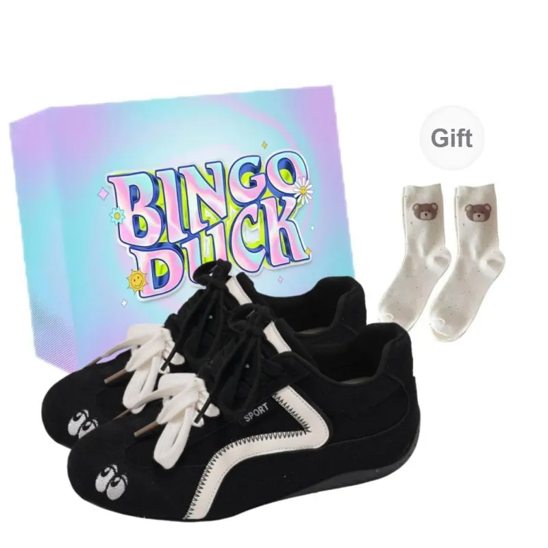 BINGO DUCK Slip Resistant And Breathable Low Top Skateboard Shoes Women's-9
