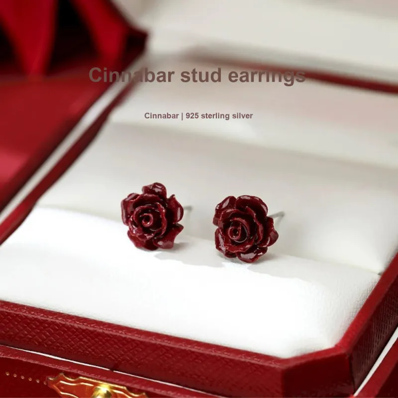 DTOTO Cinnabar Stud Earrings Unisex-1