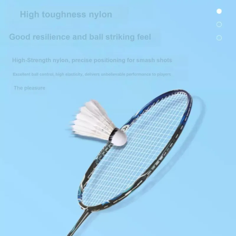 Kawasaki Badminton Racket Strings White Fine Nylon Unisex 10m-2