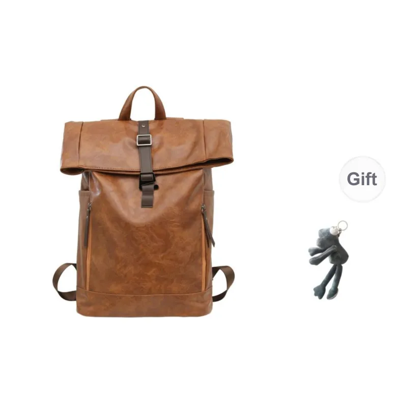 KAMLUI PU Backpack Regular Unisex Coffee/Brown/Black-7