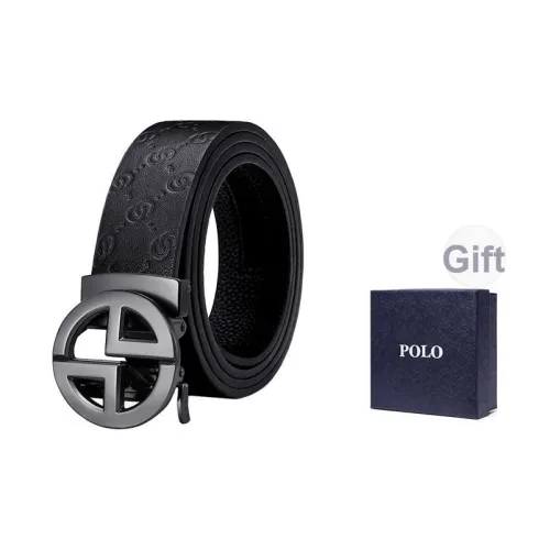 POLO Ремни из натуральной коровьей кожи мужской металлический ширина 3,4 см