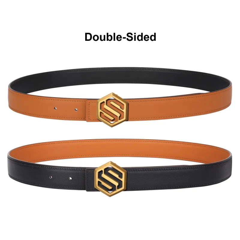 CATELLES Top Grain Cow Leather Leather Belts Unisex 3cm-23
