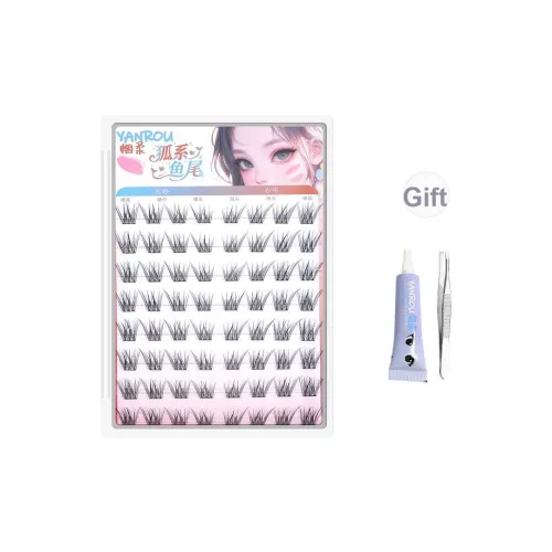 YANROU Лиса Стиль Наклонный FLY Русалка Повседневный Бесплатно Eyelashes 2025 Стиль для Подкрестителя Глаза
