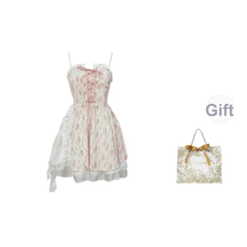 EMDPN Slip Dresses Women's Pink Shopping Bag Included
