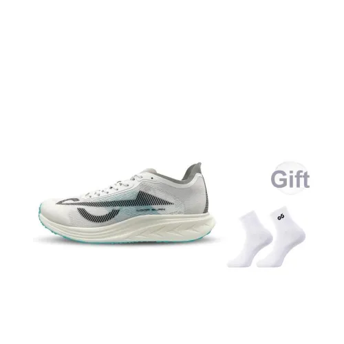 LOOP BURN Full Length Нейлон Композитное волокно Пластина Повседневный Тренировки Гонки Беговые кроссовки Унисекс Облако Stream Белый