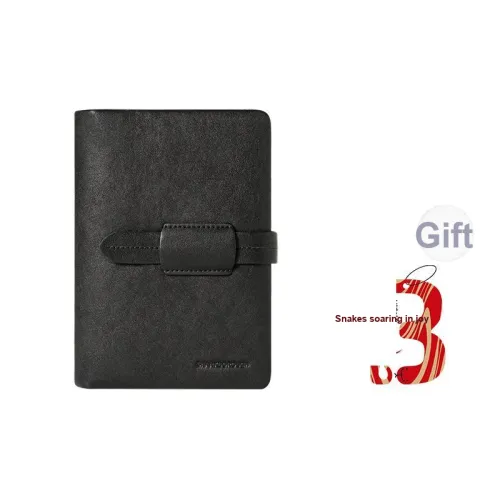 Sharkborough Cow Leather Wallet, Passport Holder, Coin Purse, Card Holder Regular Men's Black