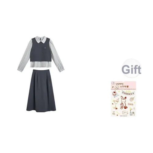 ZIHAN Gull Gray Женские Комплекты с Юбкой