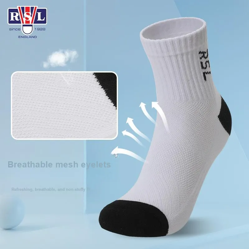 RSL Mid Calf Socks Men's 1 Pack White-4