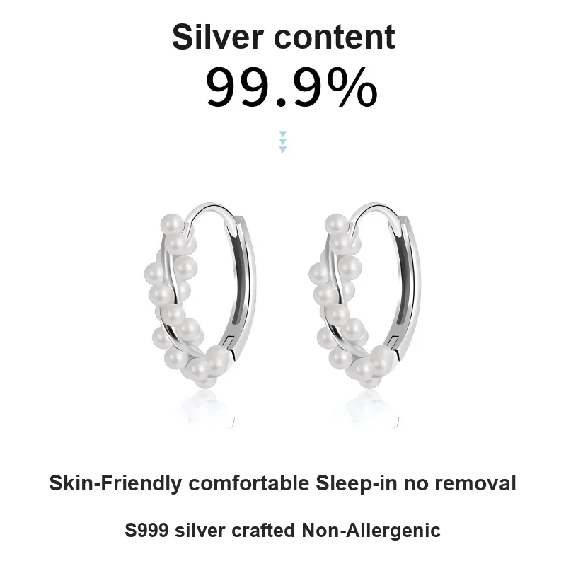 KEMLAIDA S 999 Fine Silver Earrings Women's-2