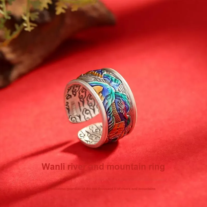 MISS TOOYA S999 Fine Silver Sterling Silver Rings Unisex-1