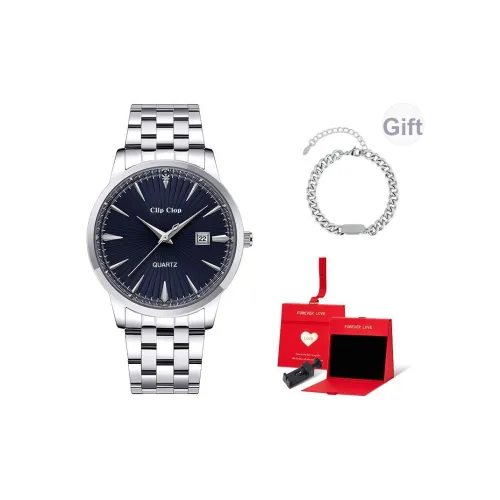 Clip Clop Кварцевый механизм ремешок из нержавеющей стали мужские часы многоцветный циферблат