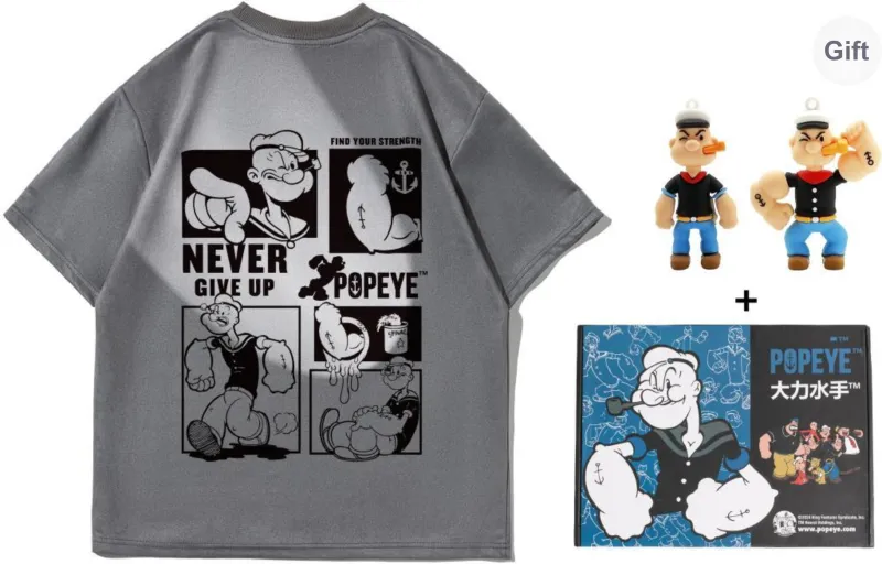 POPEYE Summer T Shirt Unisex Graduation Season Includes Gift Box Set-12