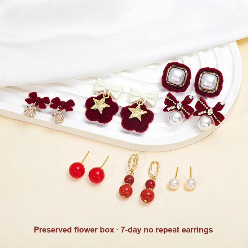 Taste The Color Pearl Stud Earrings Women's-2