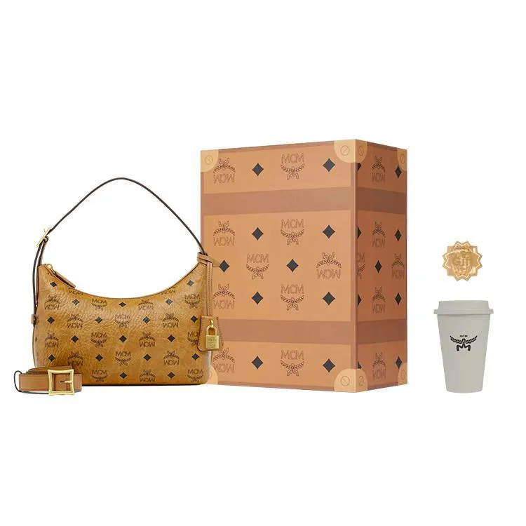 MCM Aren Artificial Leather Shoulder Bag, Handbag, Shoulder Bag Small Size Women's-7