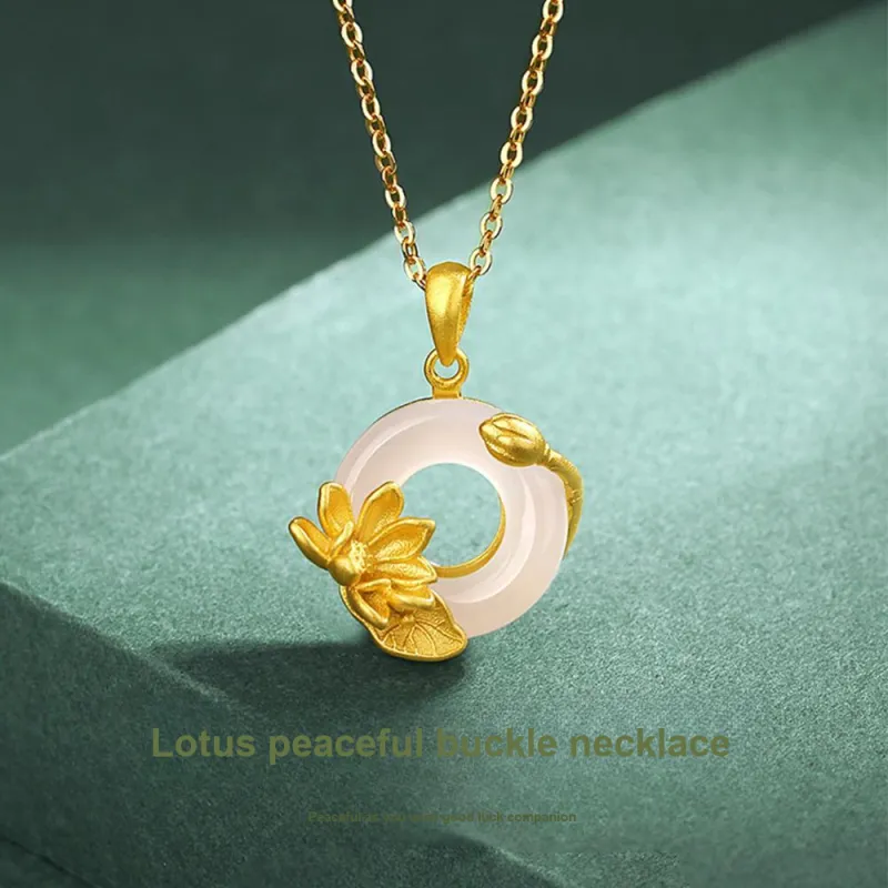 LIU GUI FU JEWELRY Chalcedony Collarbone Chain Women's-9
