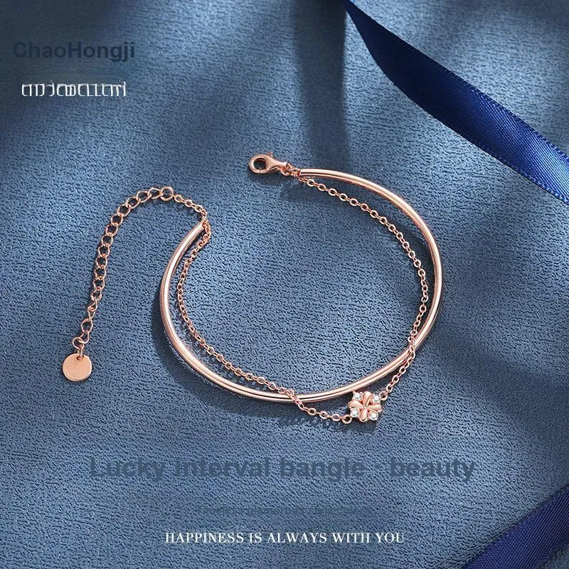CHAOHONGJI 925 Sterling Silver Bangles Women's-2