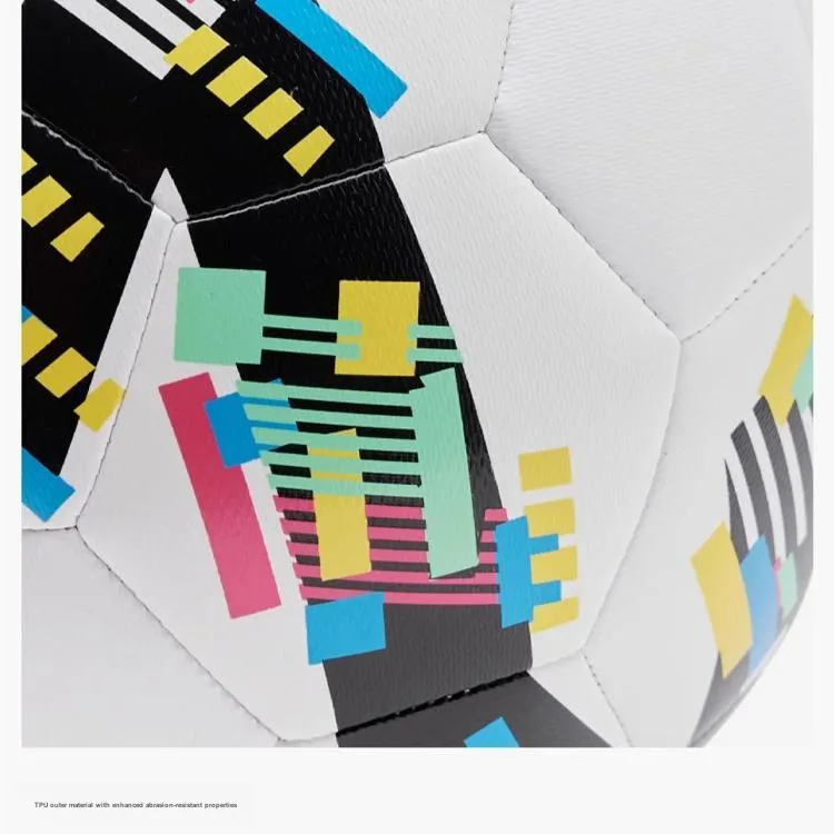 DECATHLON Size 5 Soccer TPU Machine Stitched Soccer Ball Unisex Snow-2