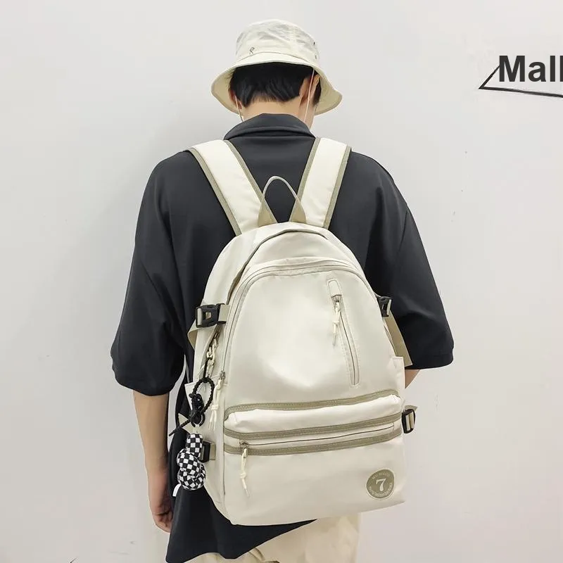 Alcohol Dragon Nylon Fabric Backpack Unisex Red/pink/black/white-22