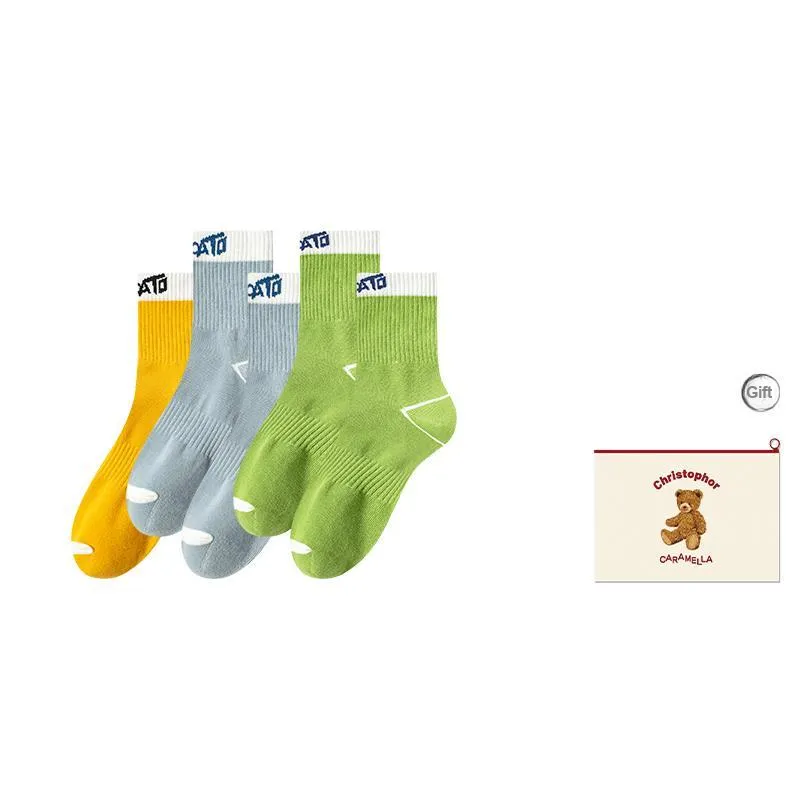 Caramella Mid Calf Socks Men's Shopping Bag Combo Set-14