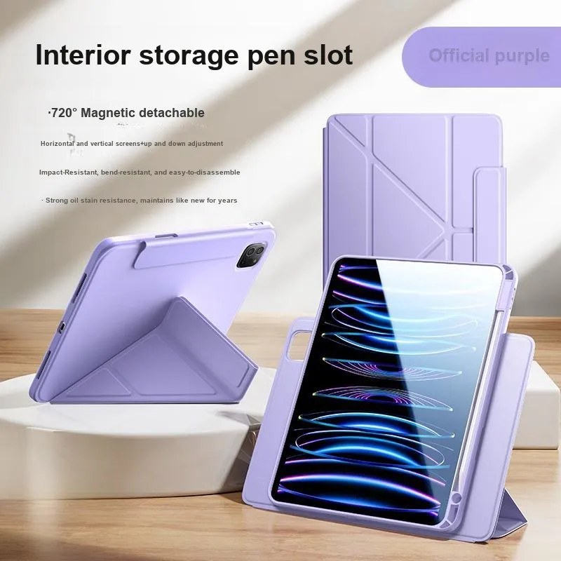 Lisen 360 Degree Rotation Compatible With IPad Air 5 Magnetic Tablet Protective Case With Pen Slot-27