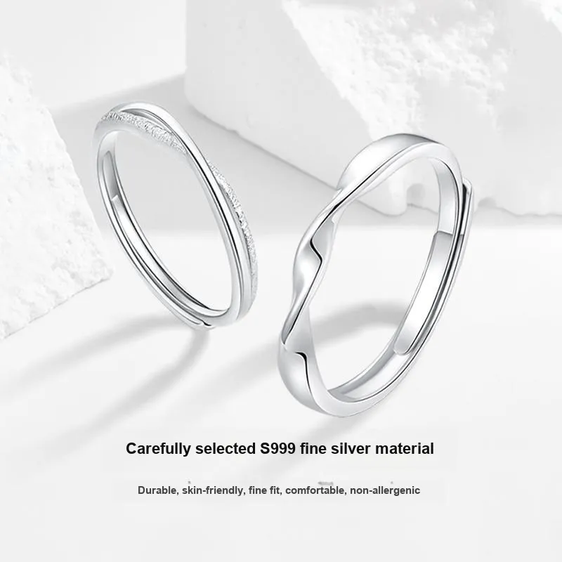 MISS TOOYA S999 Fine Silver Rings Unisex-2