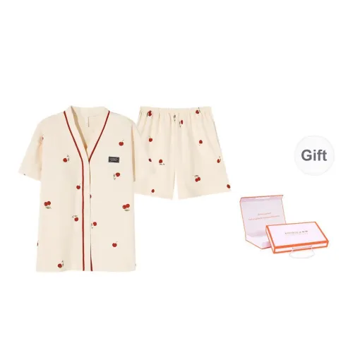 ANVINAL Pajama Set Women's Gift Box Set Apricot