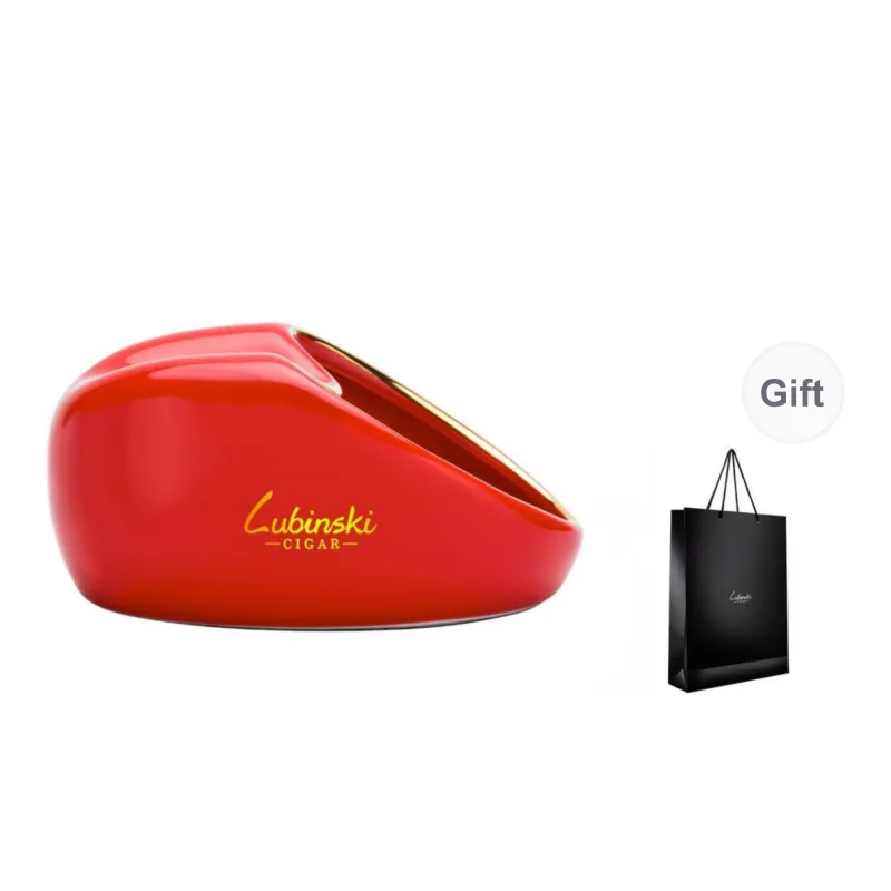 LUBINSKI Ceramic Ashtrays Red/Black/Yellow-10
