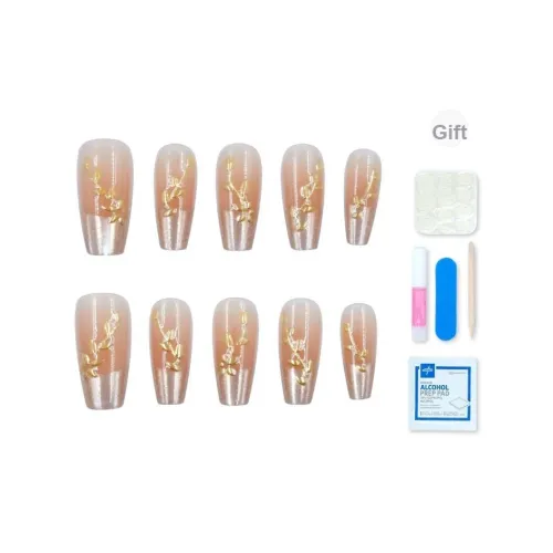 MAXFINE Золотая ветвь нефритовый лист False Nail Средний LADDER 23мм 10 шт Пара