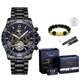 Black[Premium Blue Box+Chinese Auspicious Animal Beaded Bracelet+Strap]