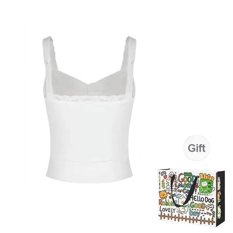 ZVJH Tank Tops Women's White Top Shopping Bag-1