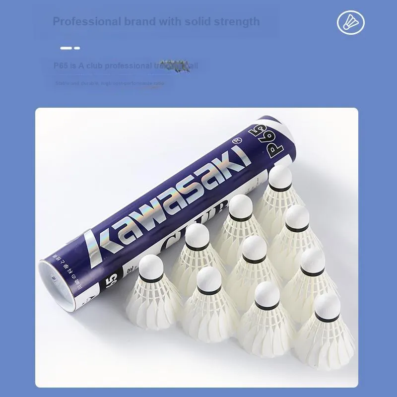 Kawasaki 12 Pack Goose Feather Shuttlecocks-2