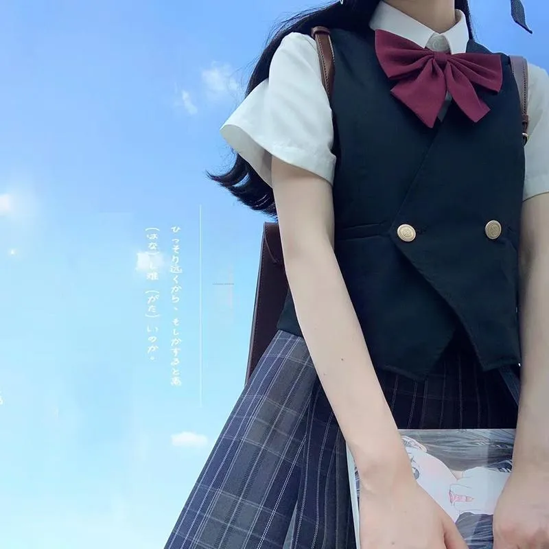 Tokyo Season Casual Short Skirts Women's Carbon Fiber Estate Plaid Skirt-48