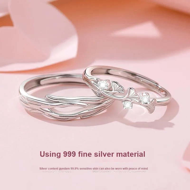 KADER 999 Fine Silver Rings Unisex Silver, Gift Box Set-2