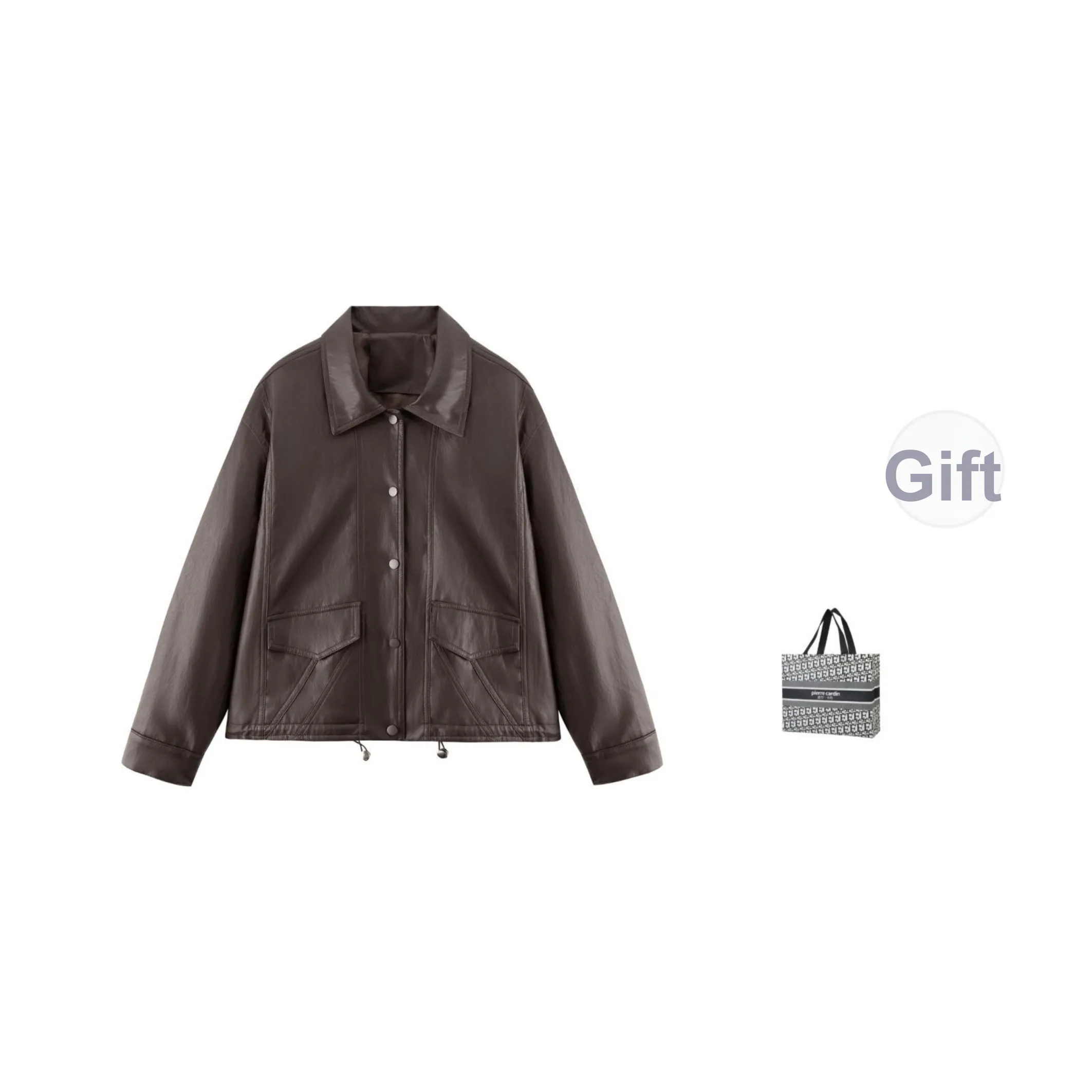 PIERRE CARDIN Кожа Куртка Женская