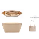 Beige Felt Liner with Zipper