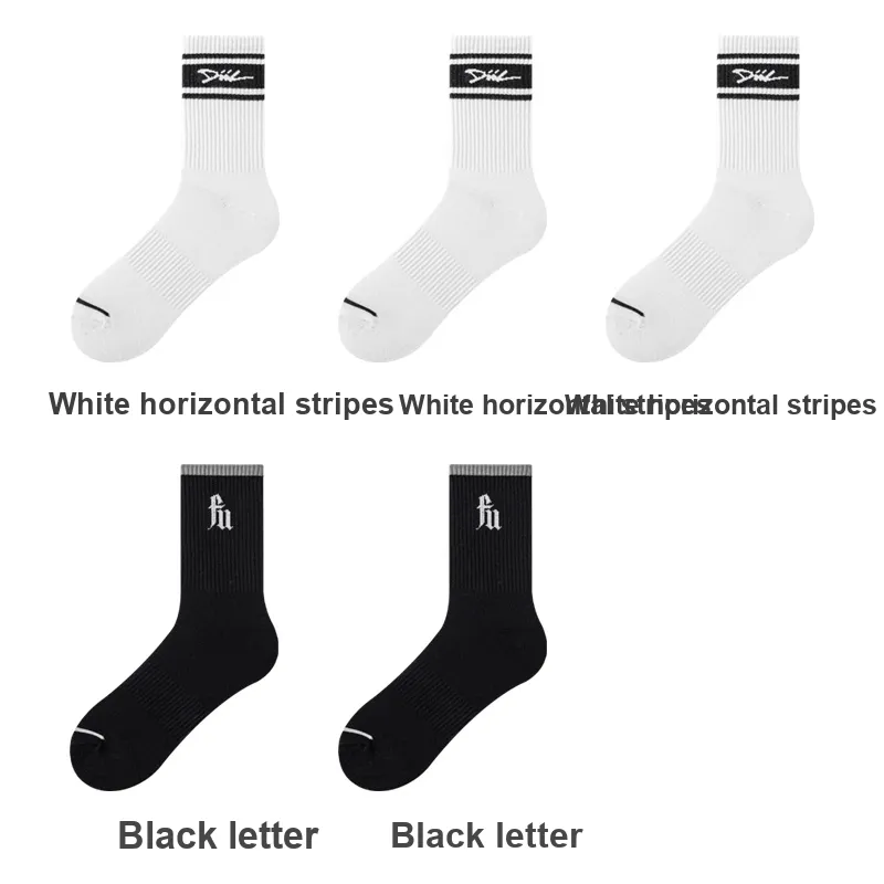 H YXIANG Mid Calf Socks Men's 5 Pack-7