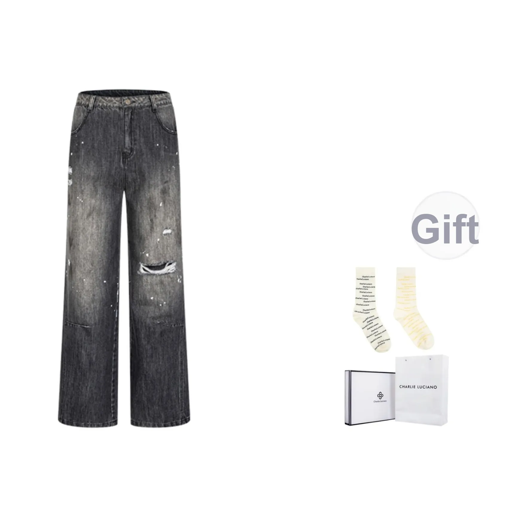 Charlie Luciano Джинсы Унисекс Черный