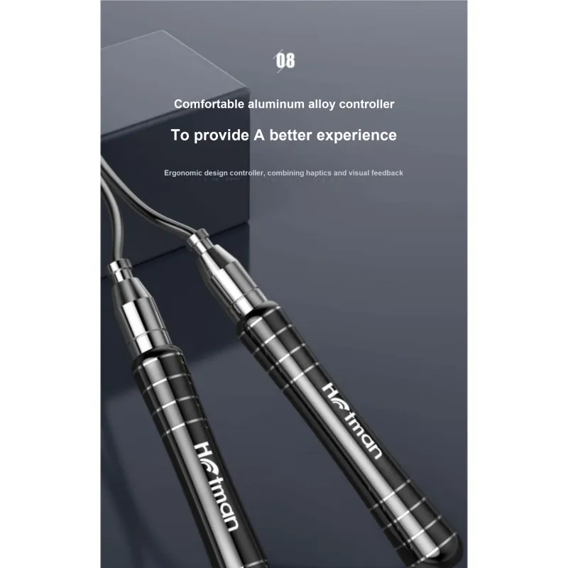 Genesis Fitness Training Non Countable Jump Ropes Adults Aluminum Alloy Controller, Steel Wire Rope 3m-3