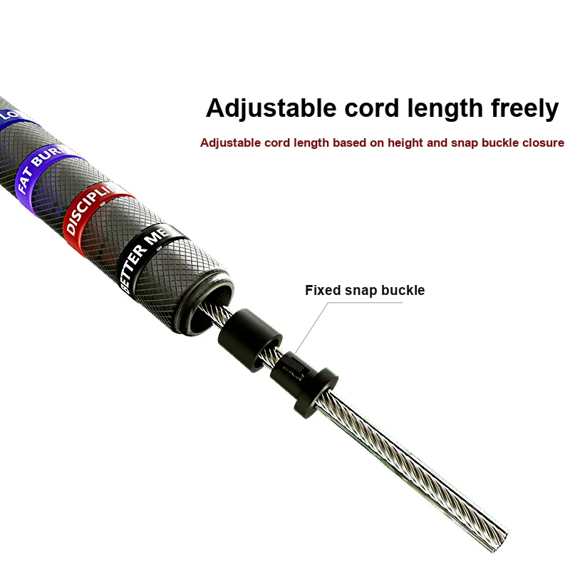 MOGOLD Jump Ropes PVC Physical Fitness Training Unisex 3m Steel Wire Cord Exam-27