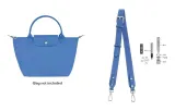 [Bright Blue]86-103cm Crossbody Shoulder Strap Set[Top Grain Cow Leather]