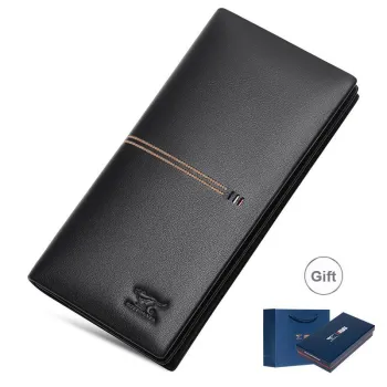SEPTWOLVES Top Grain Cow Leather Wallet Money Clip Business Suit Clip Men's