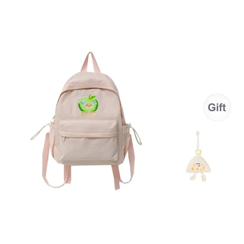 KAMLUI Nylon Backpack Unisex Beige Yellow/Black/Green/Blue/Pink-27