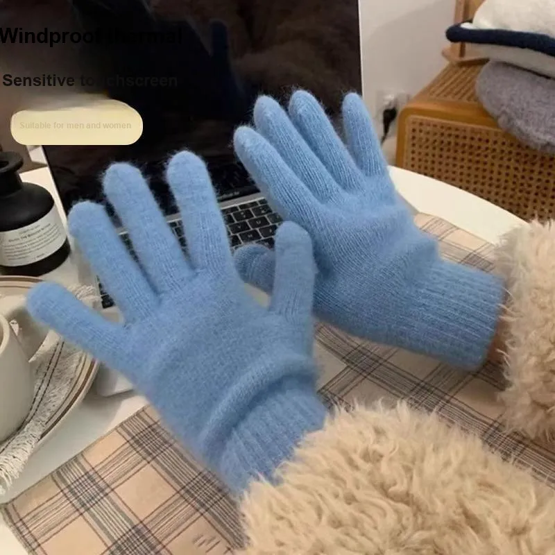 NANJIREN Thickened Knit Gloves Unisex-12