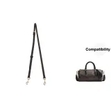 Dark Brown Geometric Pattern Adjustable 94-123cm Crossbody Shoulder Strap