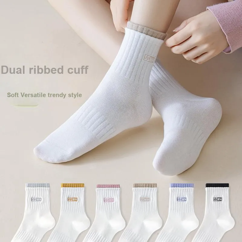 Lan Miao Mid Calf Socks Women's 7 Pack-9