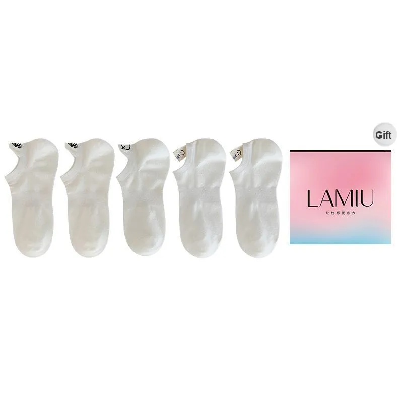 Lan Miao No Show Socks Unisex Shopping Bag 5 Pack-4