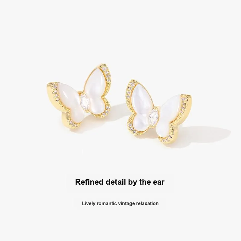 MCK Mother Of Pearl Stud Earrings Women's-2
