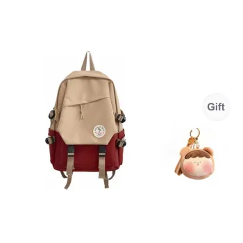 URBAN FOREST Nylon Fabric Backpack Unisex Red/Light Blue/Blue/Dark Blue